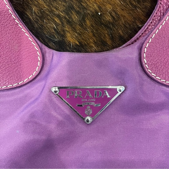 Vintage Prada Nylon and Leather Shoulder Bag - Picture 2 of 11